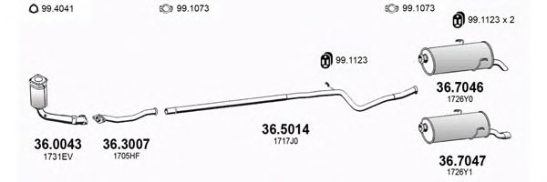 ASSO ART2968 Exhaust System